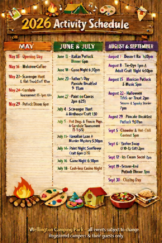 2026 Activity Schedule